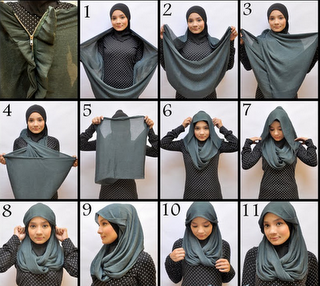cara pemakaian hijab
