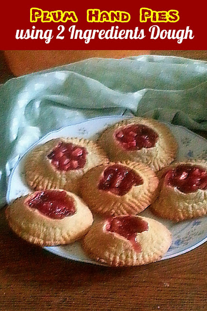 Plum Hand Pies using 2 Ingredients Dough Recipe @ treatntrick.blogspot.com