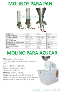 Molinos para pan y azúcar