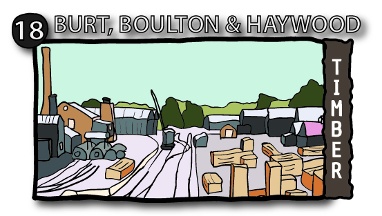 Burt, Boulton and Haywood - sleeper importers and creosote works, Eling Wharf