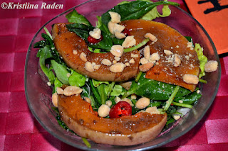 Pumpkin miso paste salad