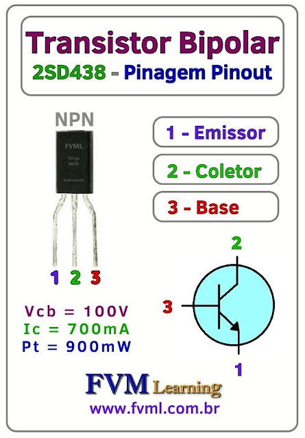 Pinagem-Pinout-transistor-NPN-2SD438-Características-Substituição