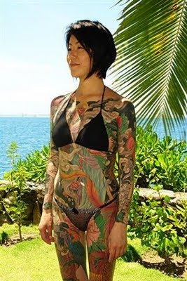 Japanese Girl Full Body Tattoo