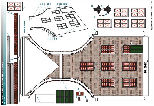 PAPERMAU: Czech Building Facade Paper Model In HO Scale - by Britrex