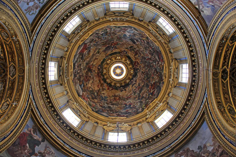 Ornate ceiling in Rome - style & travel blog