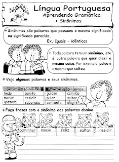 ATIVIDADES DE PORTUGUÊS PARA 3° ANO GRAMÁTICA INFANTIL