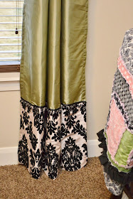 how to make curtains longer and add embellishments