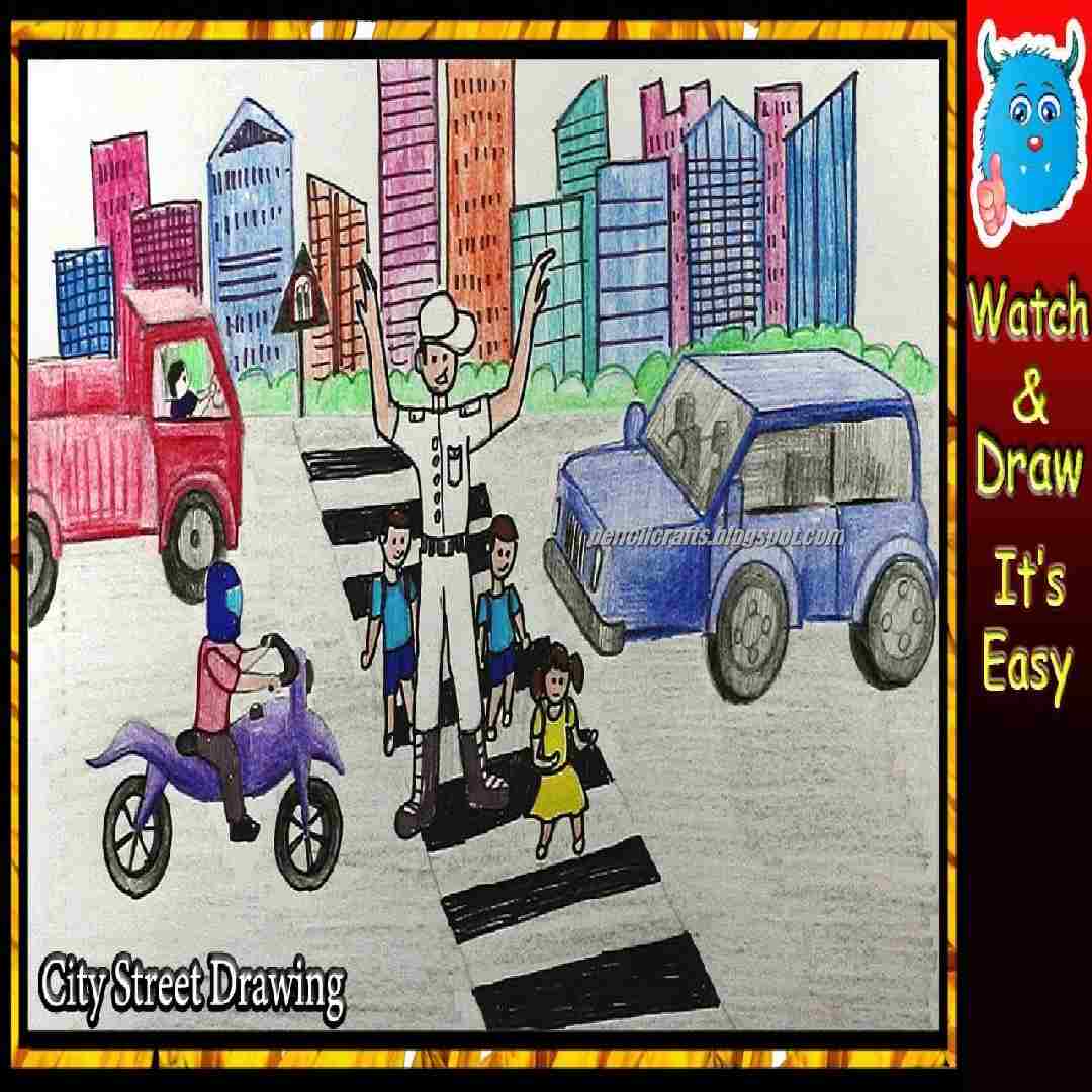 Road Safety Pictures Drawings