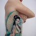 Chinese Girl Tattoos on Full Women Hip
