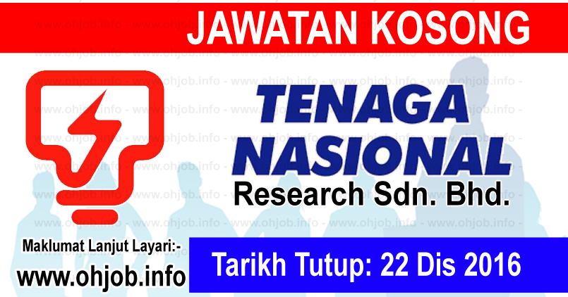 Job Vacancy at TNB Research Sdn Bhd  JAWATAN KOSONG 