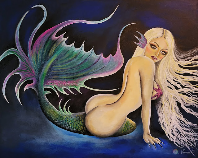 Painting titled Seductive Siren by Jameela