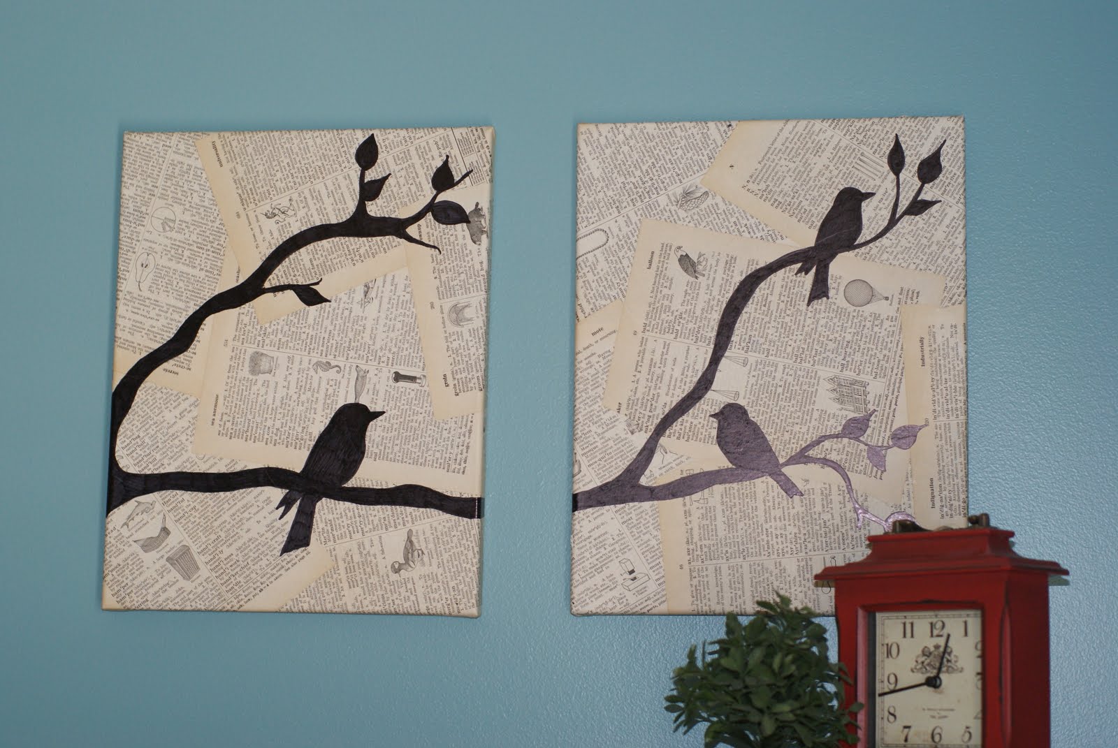 Crafting on a Budget DIY  Bird Canvas Wall Art 