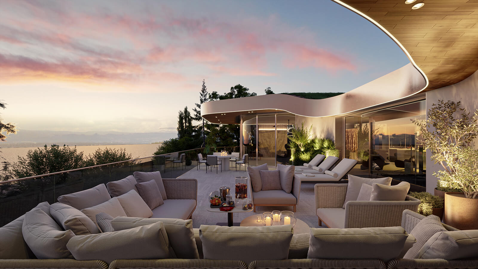 sunset exterior rendering