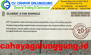 Atap Cti CT3 Tab Shingles Bitumen