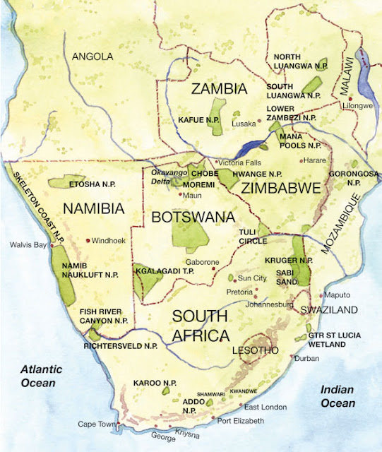 southern africa map