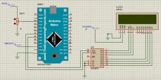 ADC pada Arduino Nano menggunakan Proteus