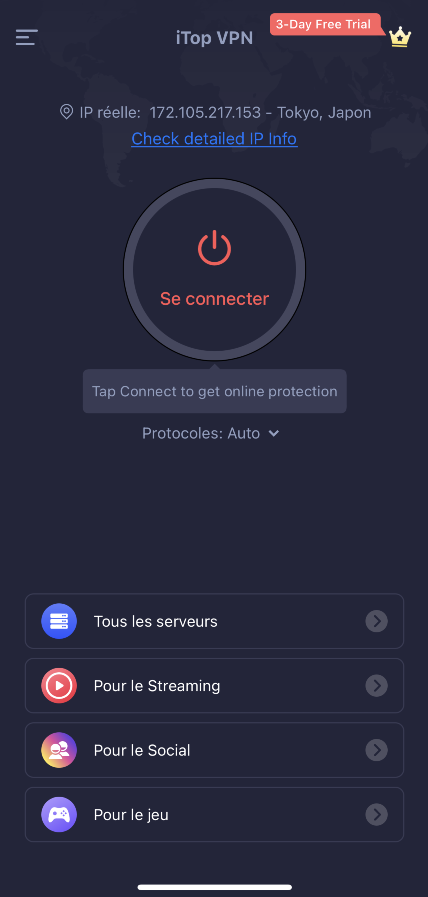 connecté au VPN iTop
