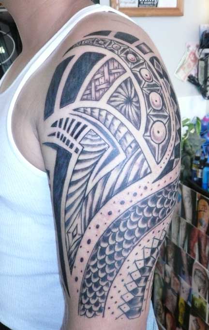 Not to steal actual Polynesian or Hawaiian tattoos I like to create 