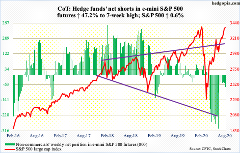 Posición de los Hedge Funds en el SP500