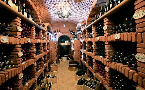 wine rack cellar design