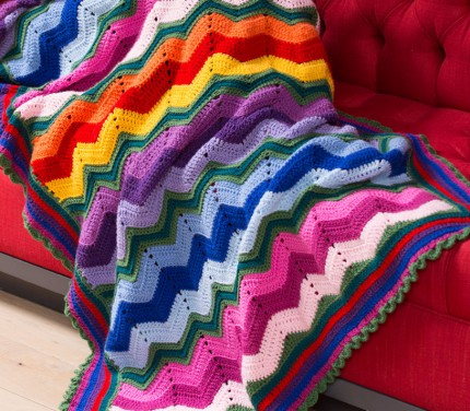 Stunning Rippling Throw - Free Crochet Pattern