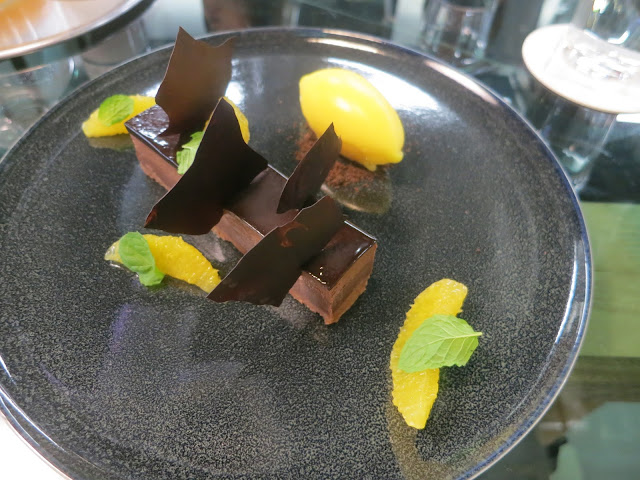 Chocolate Gateau & Mandarin Orange Sorbet