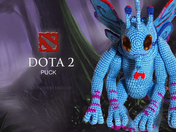 Puck - The Fairy dragon (Dota 2): crotchet plush toy Пак - Волшебный дракон (Дота 2): мягкая игрушка вязаная крючком