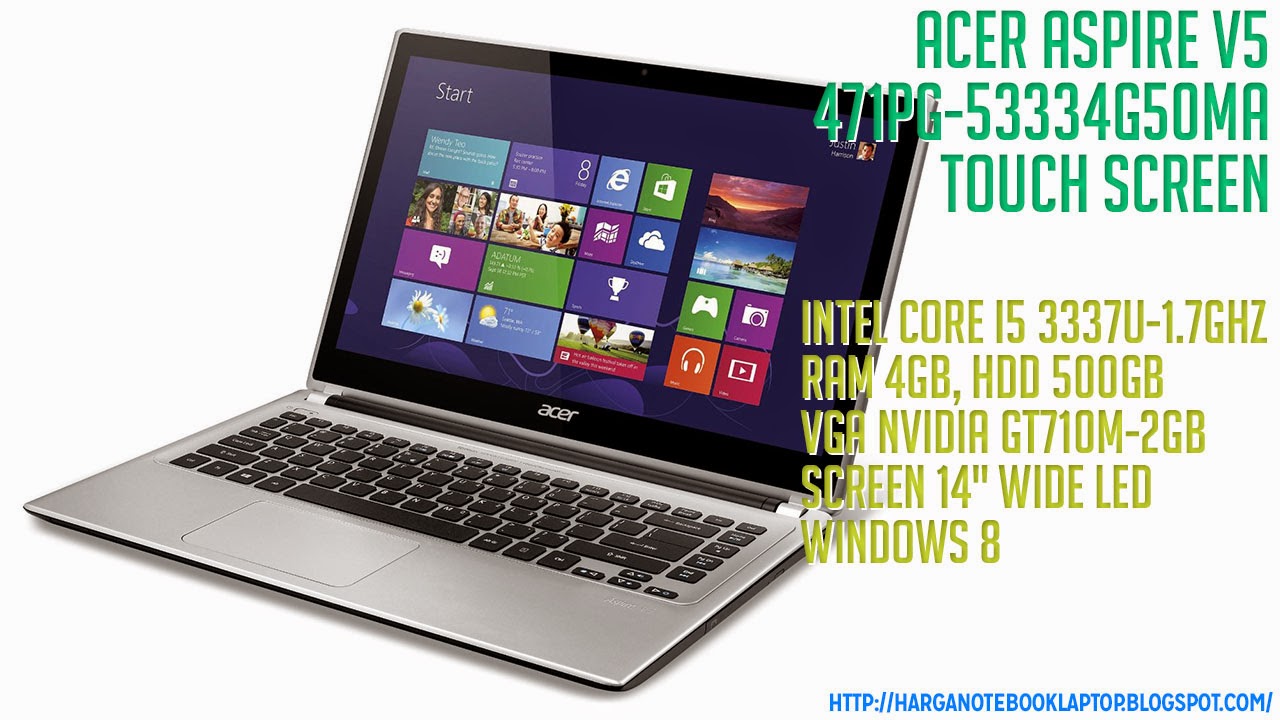 Spesifikasi Terbaru Acer Aspire V5-471PG-53334G50Ma Touch 