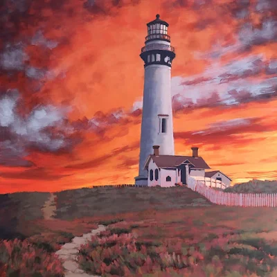 PIGEON POINT LIGHTHOUSE painting Jim Musil