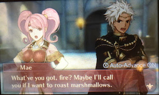 Mae, a pink haired woman with a red breastplate over pink shirt, says to Boey "What've you got, fire? Maybe I'll call you if I want to roast marshmallows."