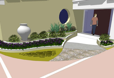 Landscape Design: Entrance Area Garden Design