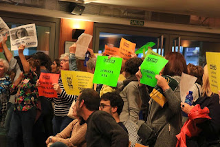 Protesta de trabajadoras del SAD