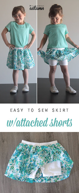 DIY Sewing Skirts with Shorts attached