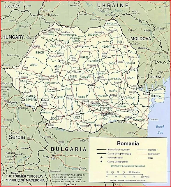 image: Romania political Map