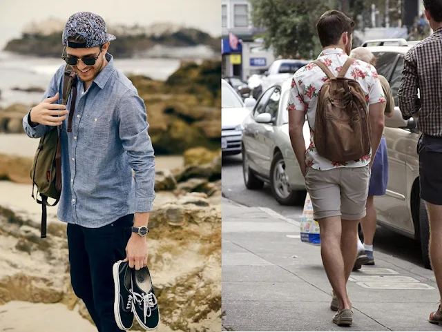 Looks masculinos com mochilas