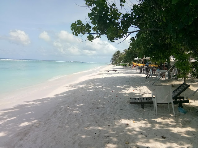 pantai pasir putih di pulau hulhumale hulhule maladewa