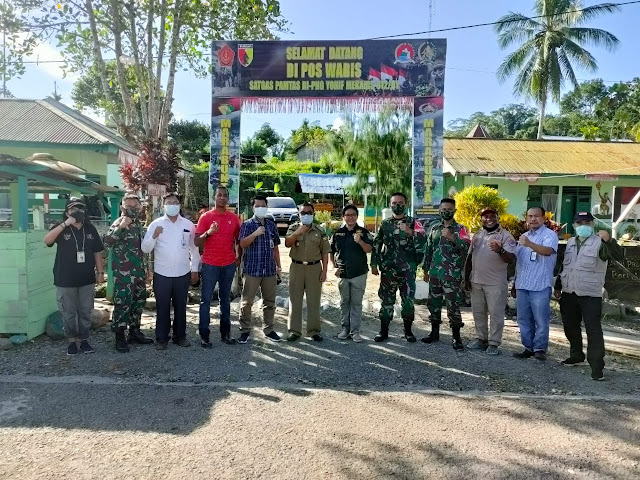 Satgas Yonif 512 Dampingi Tim BNPP-RI Tinjau PLBN Distrik Waris Keerom Papua
