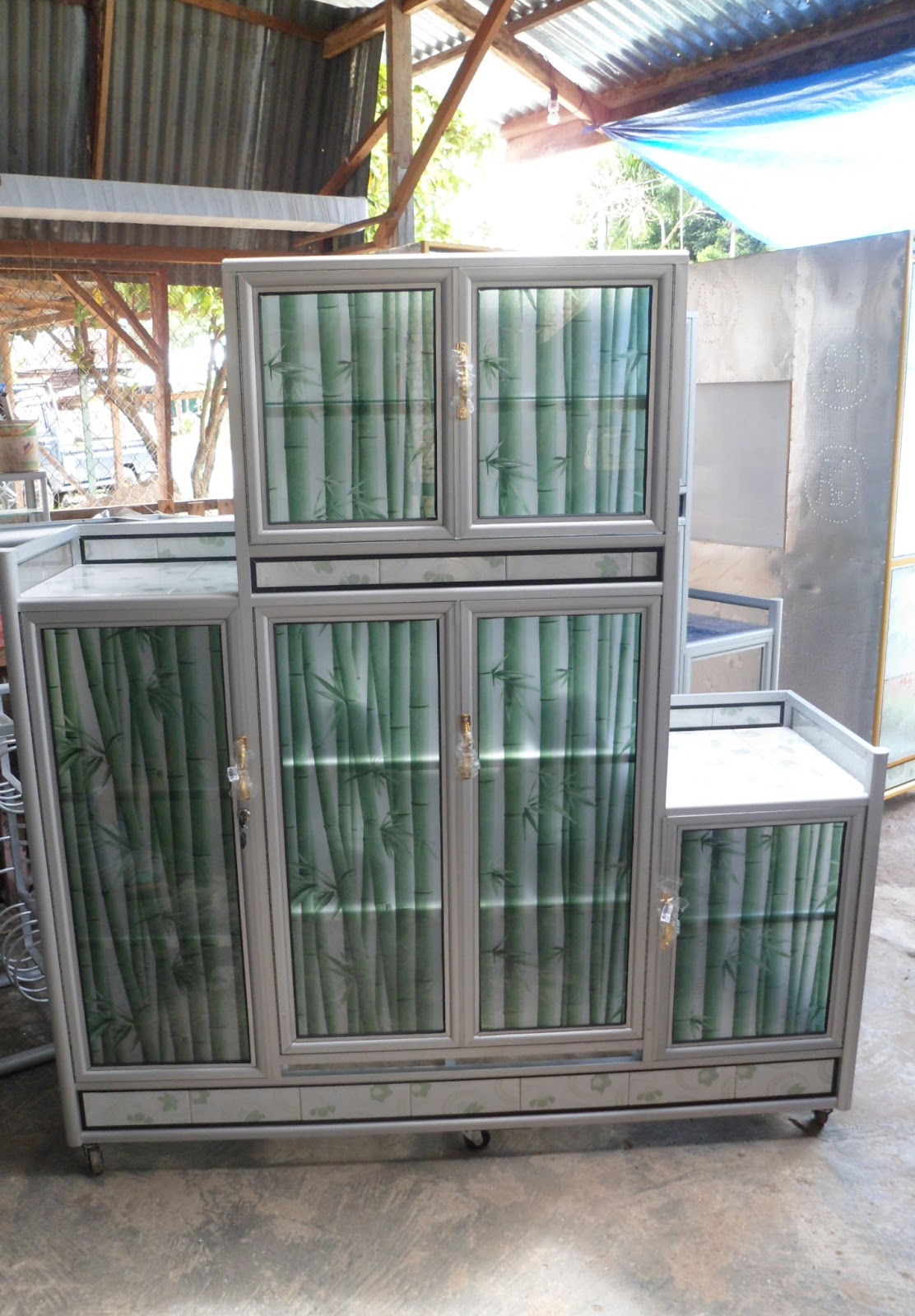  Lemari  6 Pintu Meja Magic Meja Dispenser ALUMINIUM