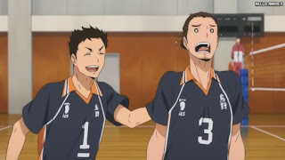 ハイキュー!! アニメ 第1期12話 澤村大地 東峰旭 烏野 音駒 練習試合 | HAIKYU!! Episode 12