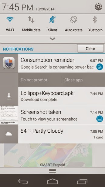 Android 5.0 Lollipop Keyboard