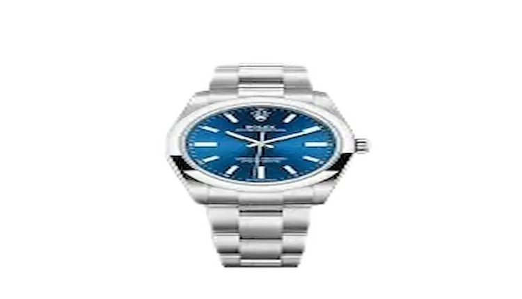 Rolex Oyster Perpetual watch with a white background