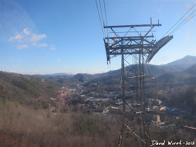 cable car, view of gatlinburg, to ober, tennessee