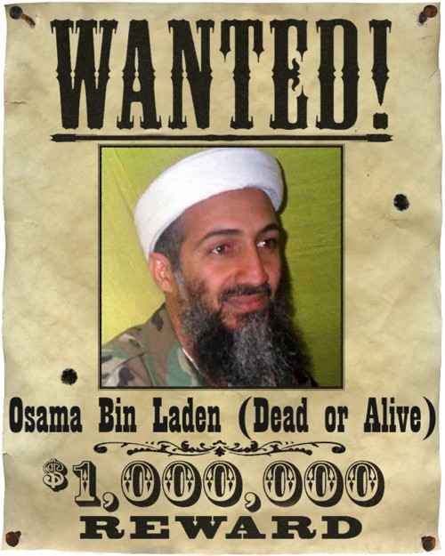 poster Osama. chief Osama bin laden