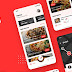 Etza - Pizza Order iOS App Design PSD Template 