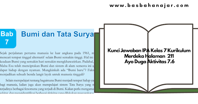 Kunci Jawaban IPA Kelas 7 Kurikulum Merdeka Halaman 211 Ayo Duga Aktivitas 7.6