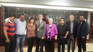 Mary McCormack and Joe Harford with generous supporters of the Assisi Charitable Foundation who were welcomed to Tara Winthrop by Mayor of Fingal Kieran Dennison