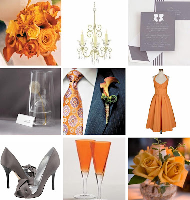 Orange and Grey inspiration board from with this ring