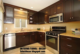 Smart designs of L-shaped kitchen, brown kitchen