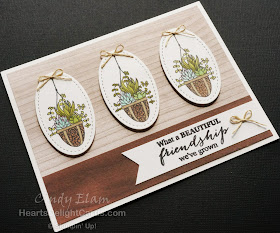 Heart's Delight Cards, Hanging Garden, Friendship, Succulents, Stampin' Up!