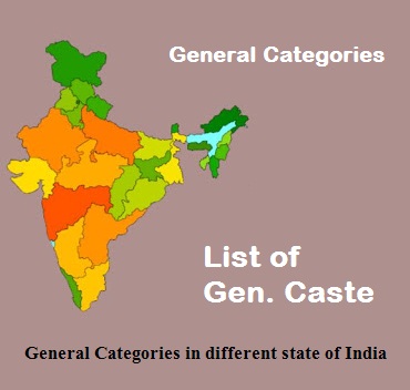 general caste list in up bihar rajasthan